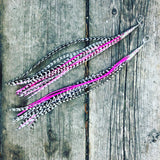 "HoopWest" Black, White & Hot Pink Earrings
