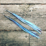 "HoopWest" Lavender & Blue Earrings