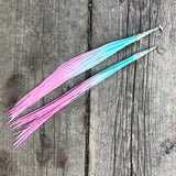 "HoopWest" Pink & Blue Earrings
