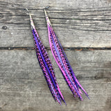"HoopWest" Pink & Purple Earrings