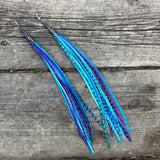 "HoopWest" Blue & Purple Earrings
